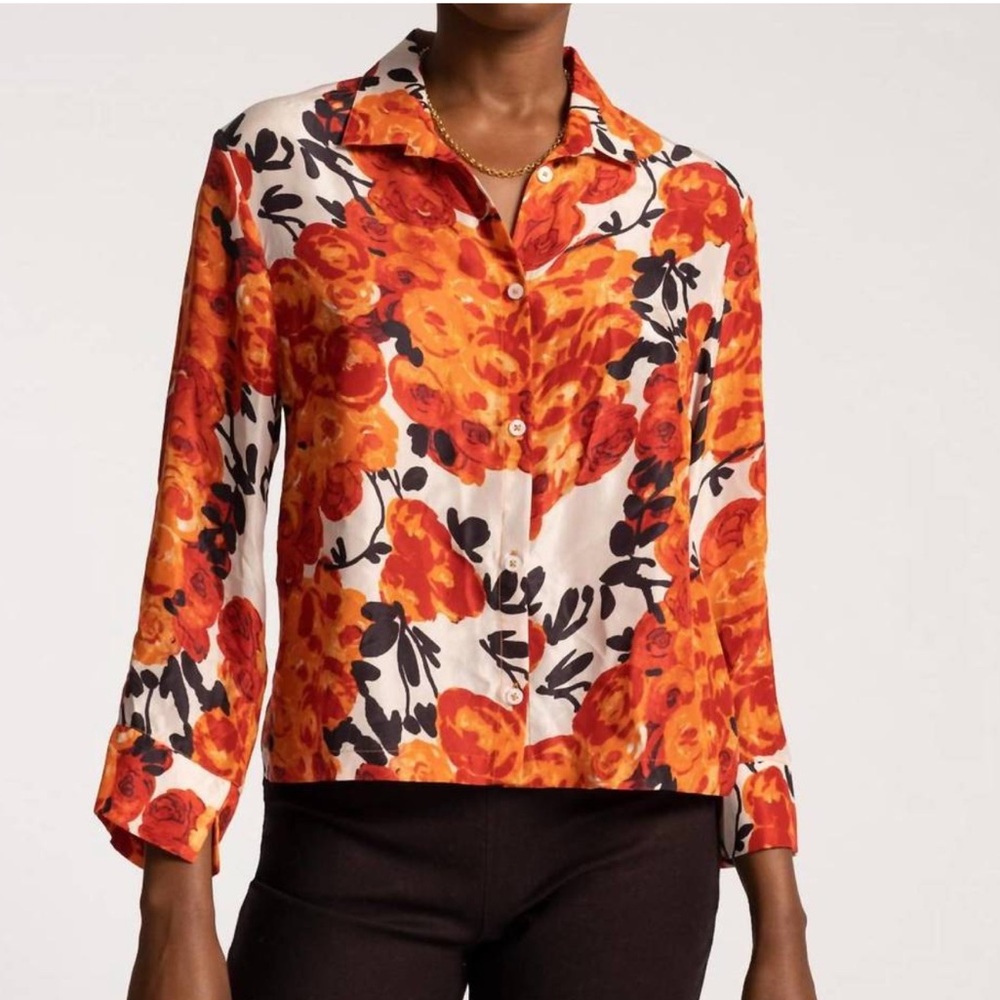 Frances Valentine Harriet Long Sleeve Blouse Size XS NWT